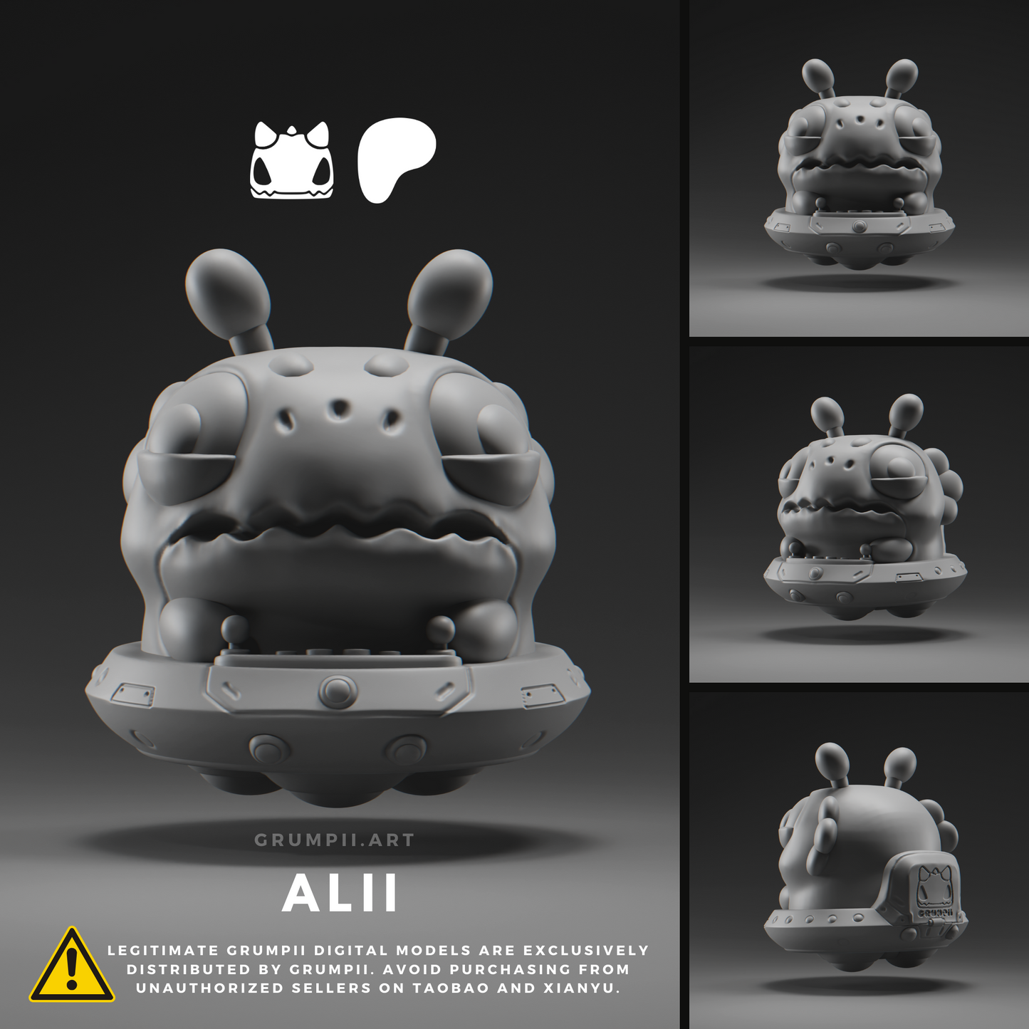 Grumpii Art Toy - Alien