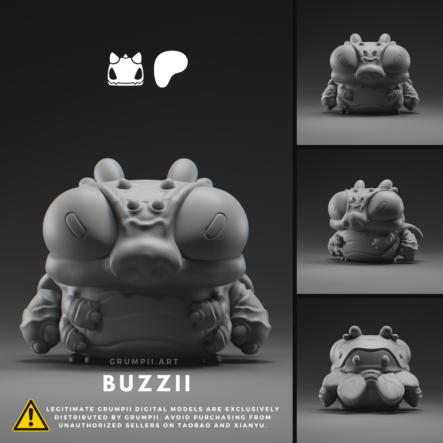 Grumpii Art Toy - Alien