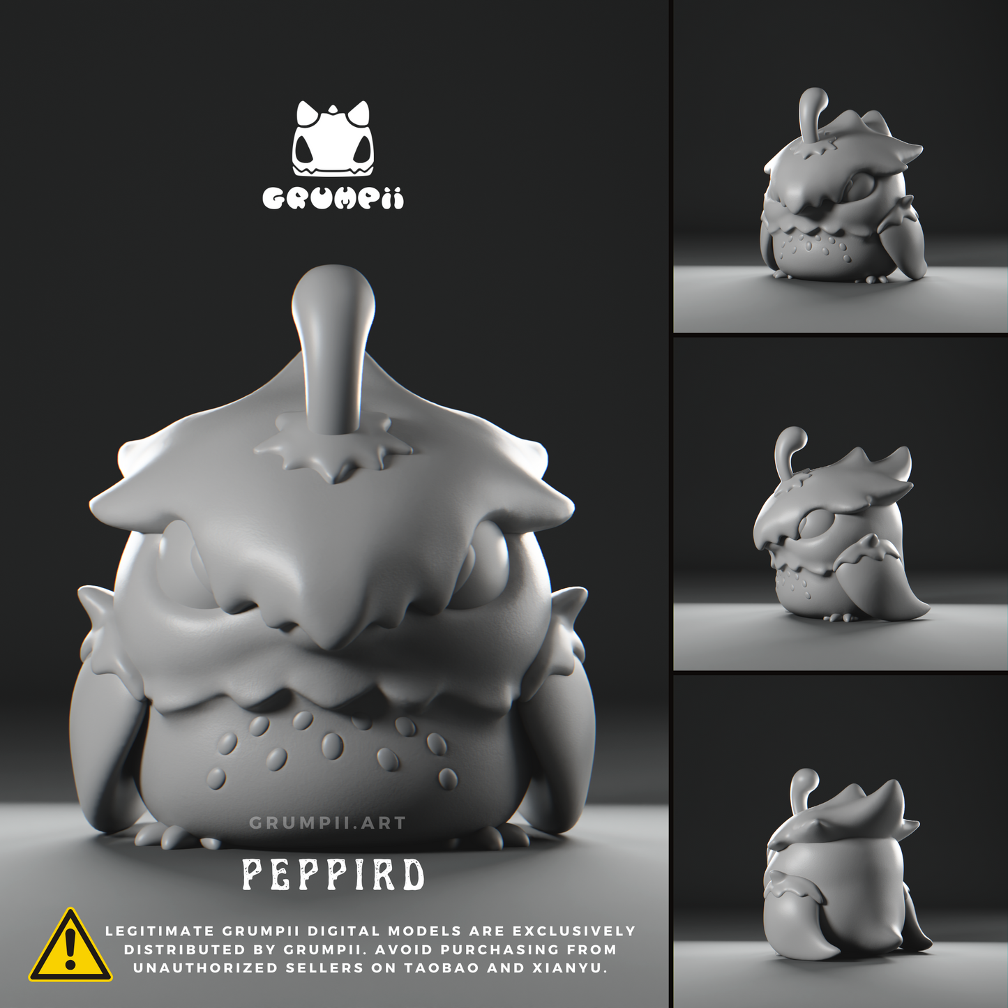 Grumpii Art Toy - Plant monster