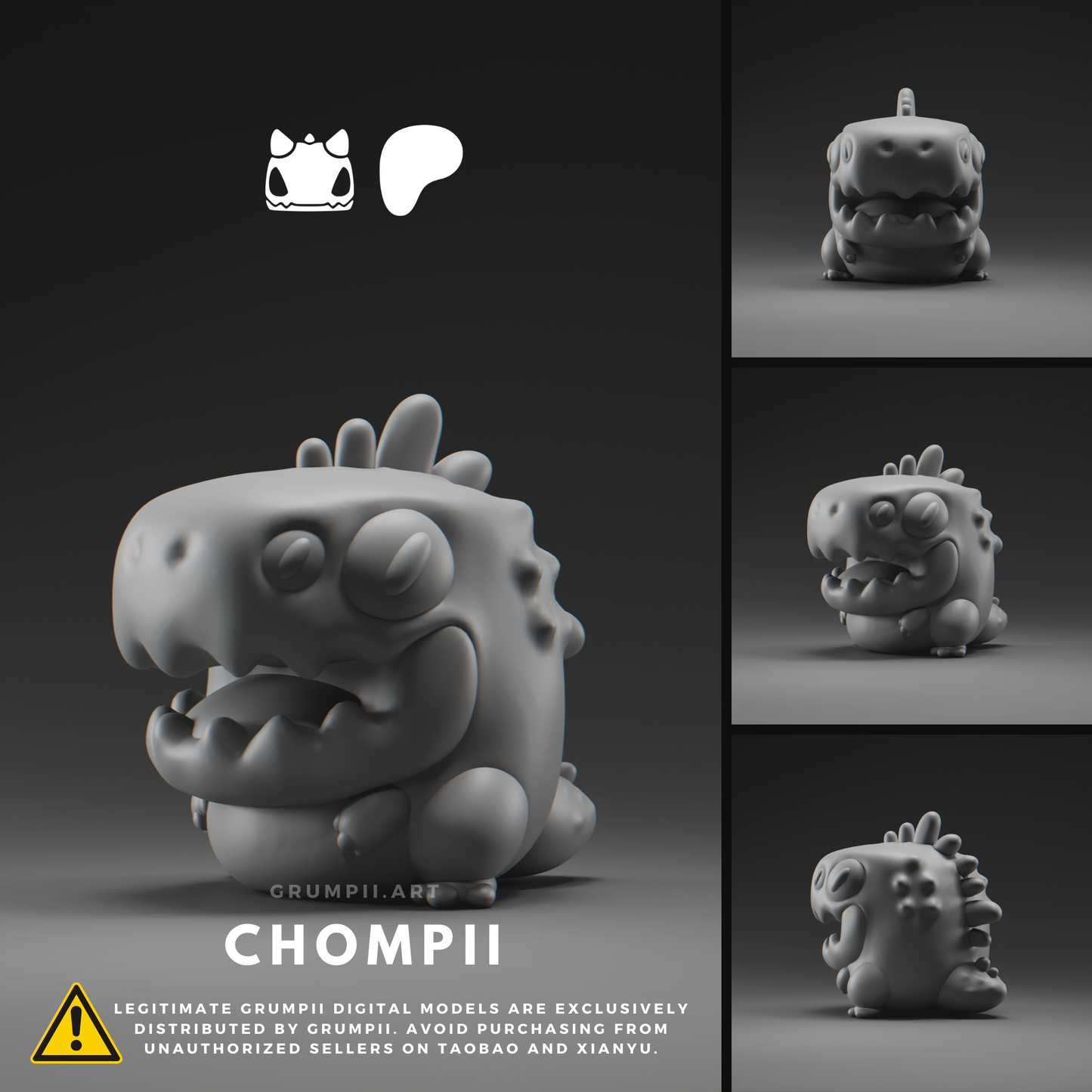 Grumpii Art Toy - Alien