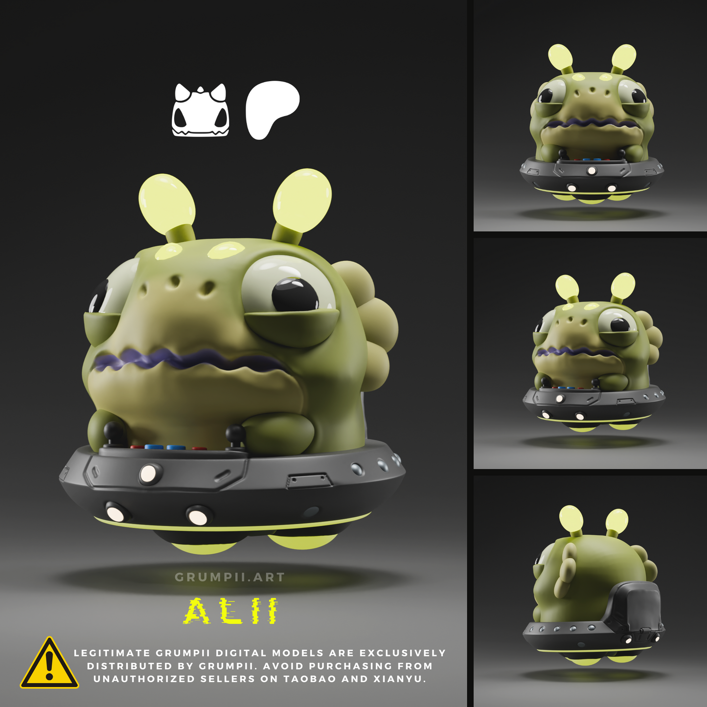 Grumpii Art Toy - Alien