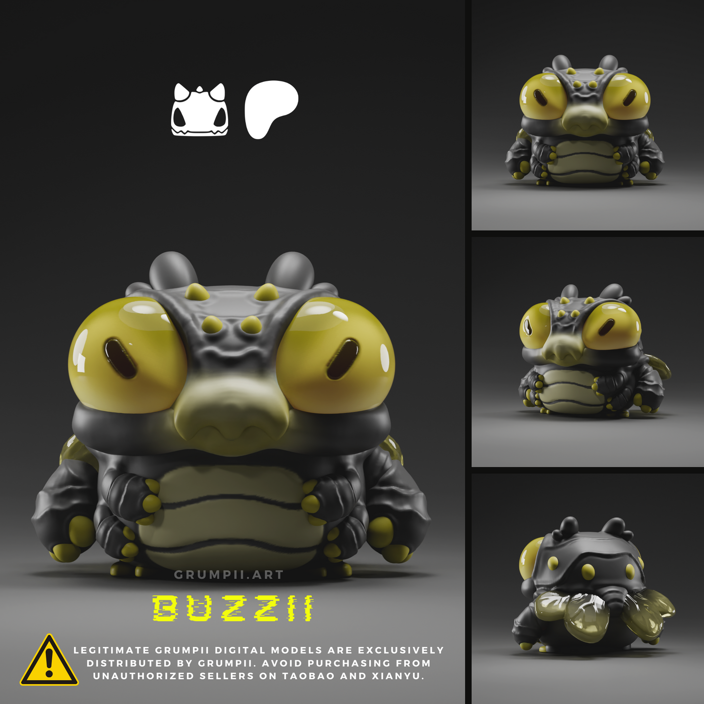 Grumpii Art Toy - Alien
