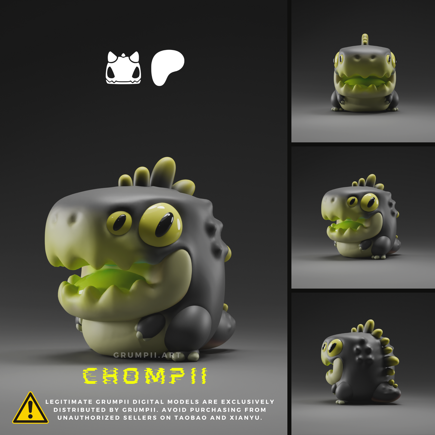 Grumpii Art Toy - Alien
