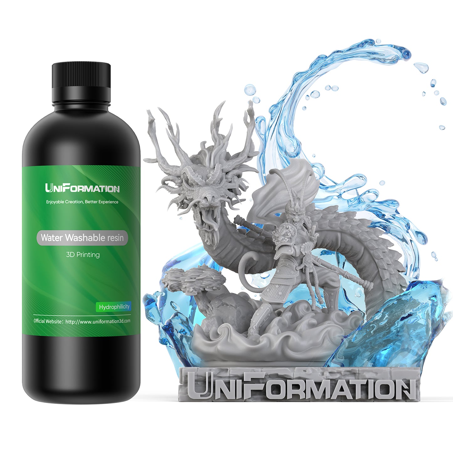 Uniformation 3D Printing Water Washable Resin 1Kg