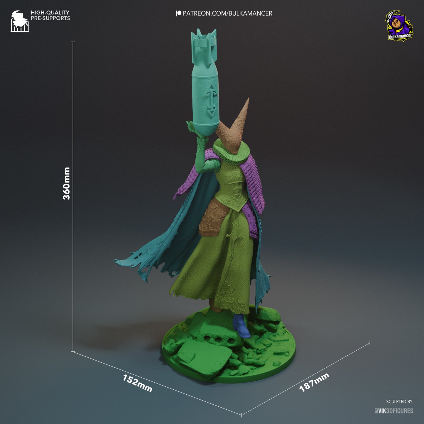 Bulkamancer Sculps Artillery Witch - Trench Crusade