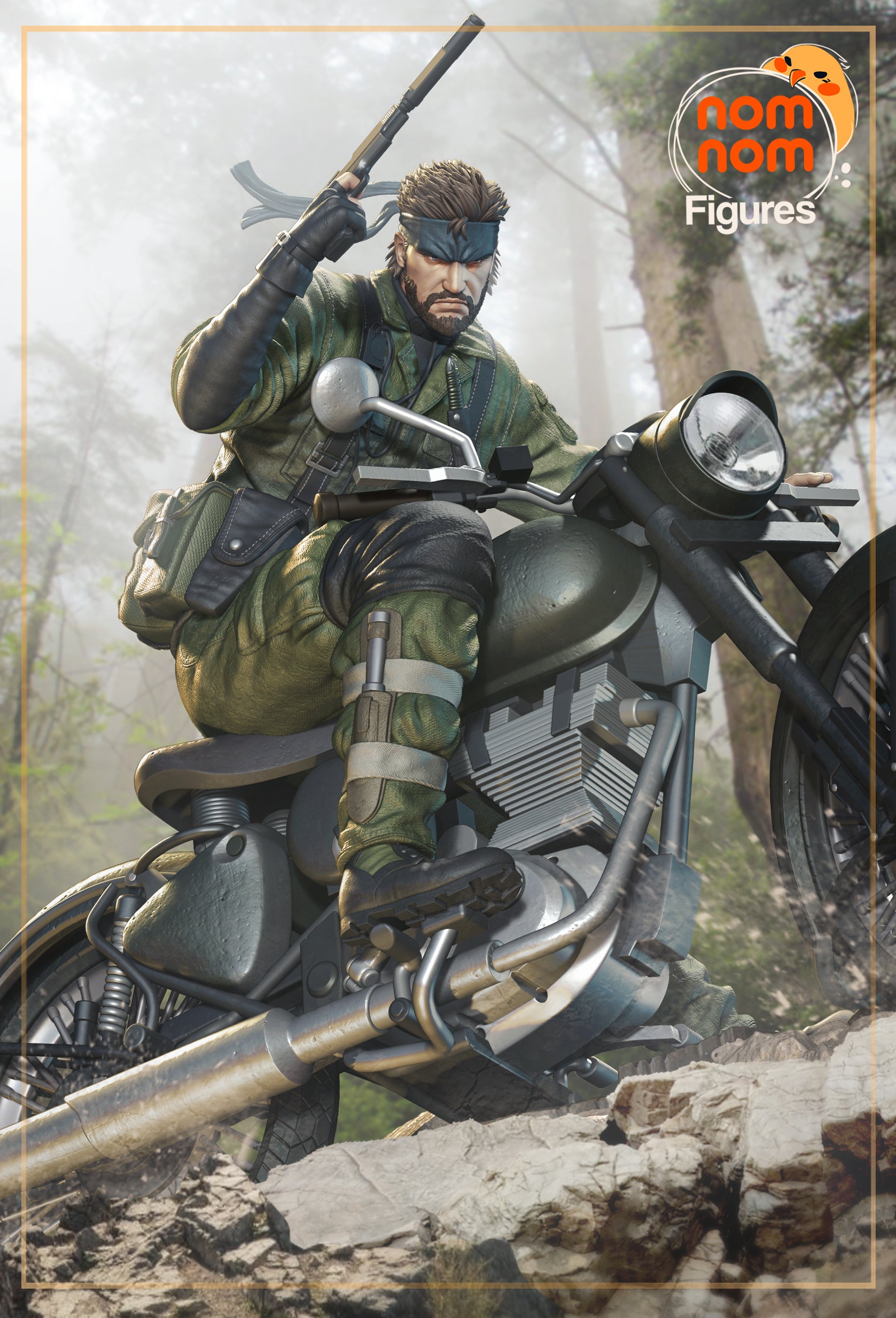 metal gear snake figure Nomnom Figures Naked Snake