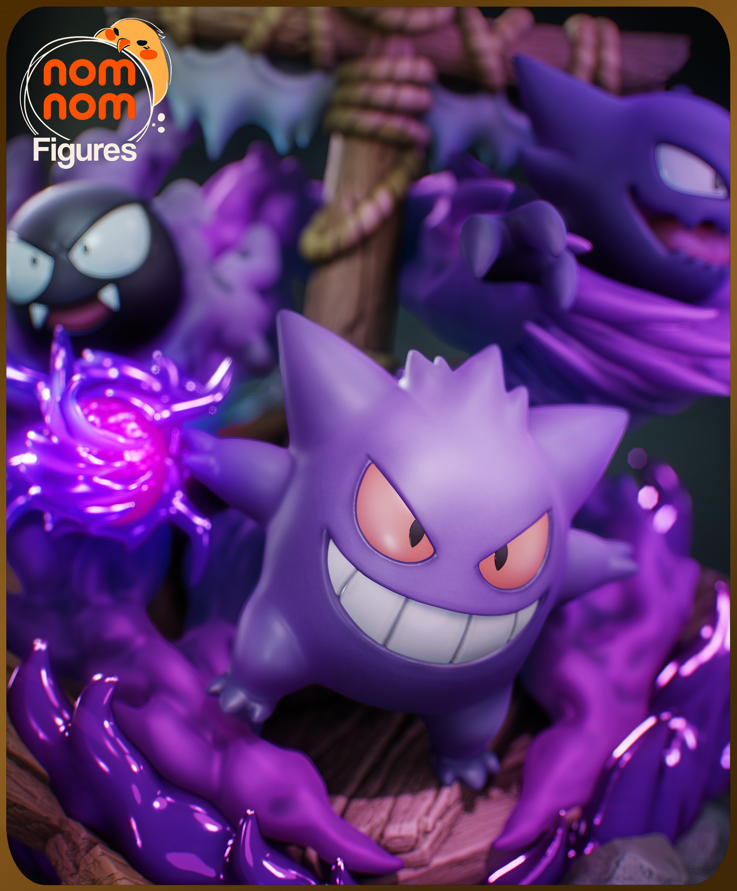 Nomnom Figures Chibi Ghost Pokemon Diorama