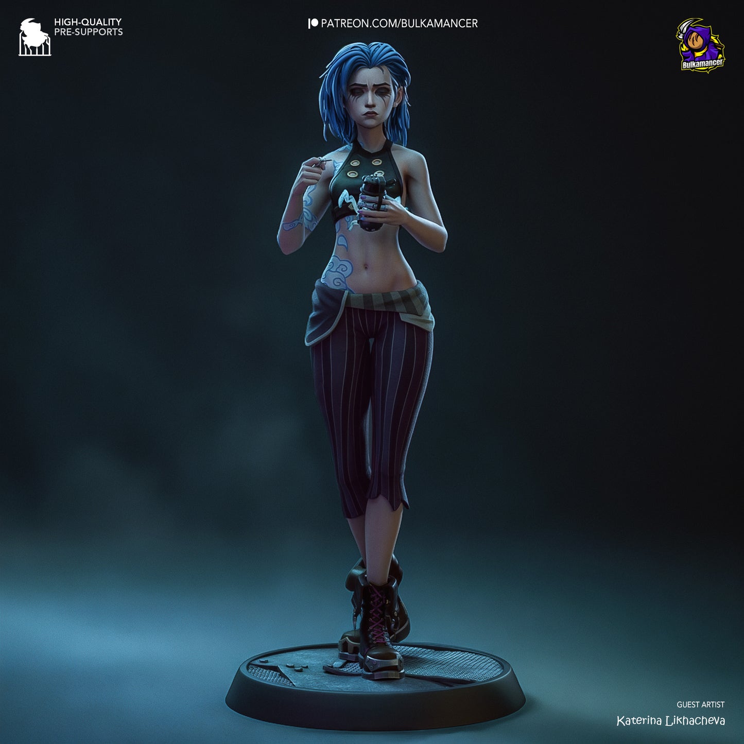 Bulkamancer Sculps Broken Jinx - Arcane League of Legends