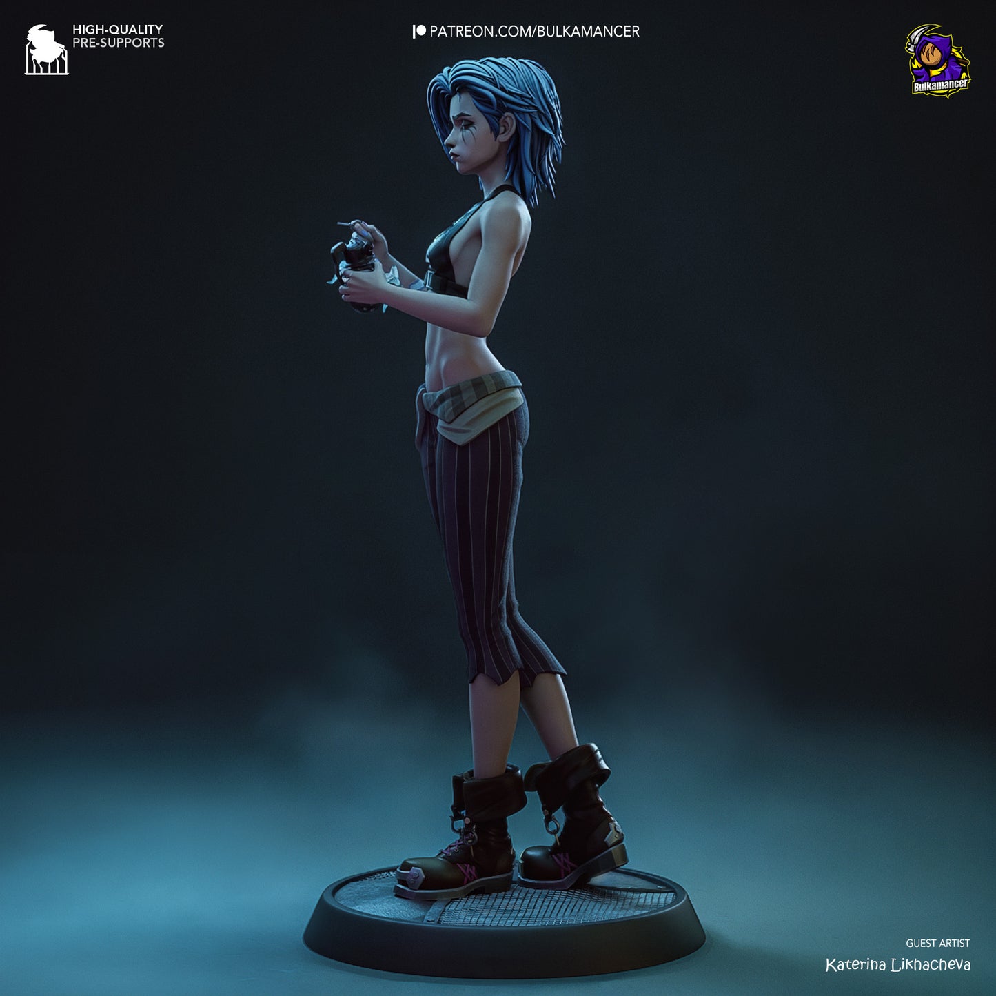 Bulkamancer Sculps Broken Jinx - Arcane League of Legends