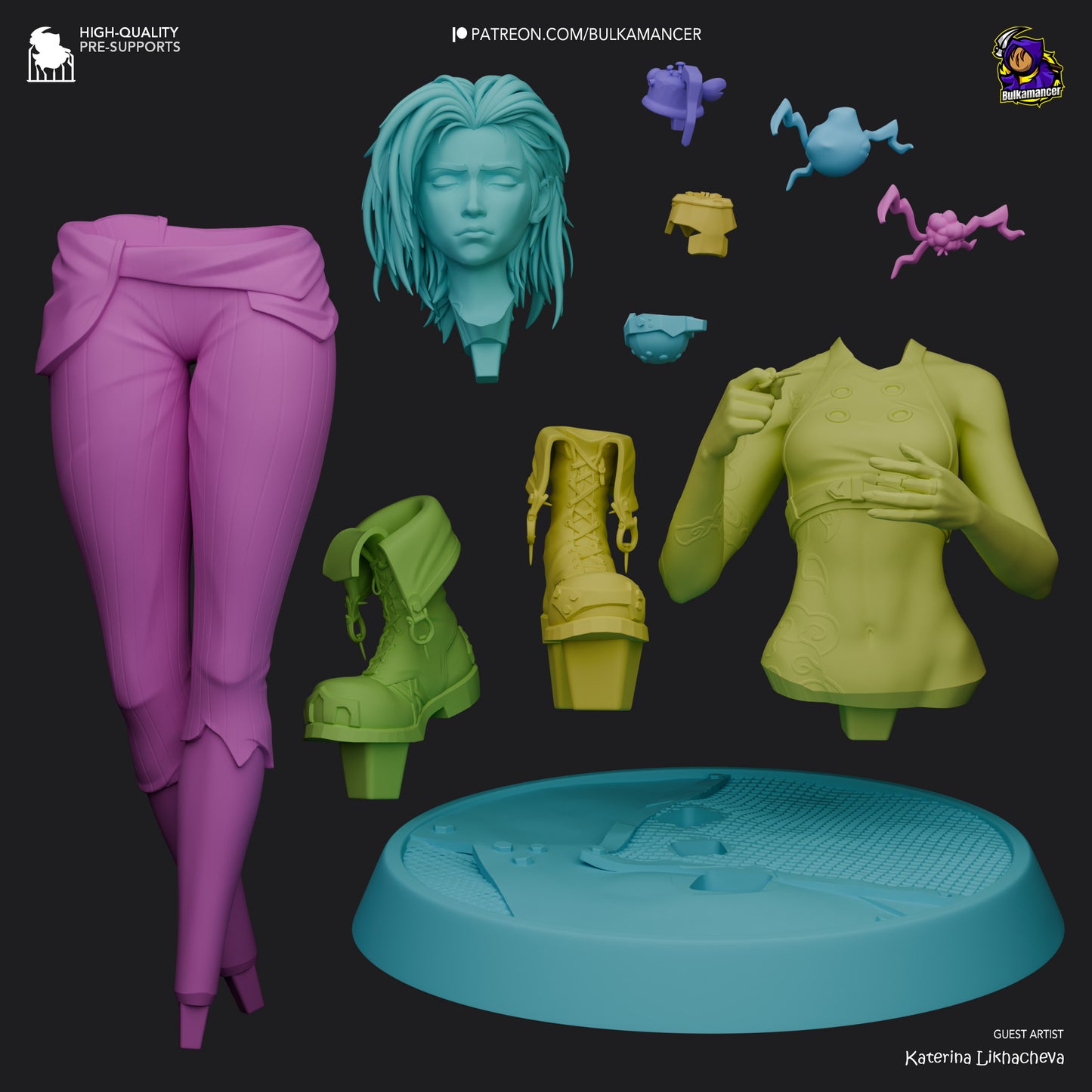 Bulkamancer Sculps Broken Jinx - Arcane League of Legends
