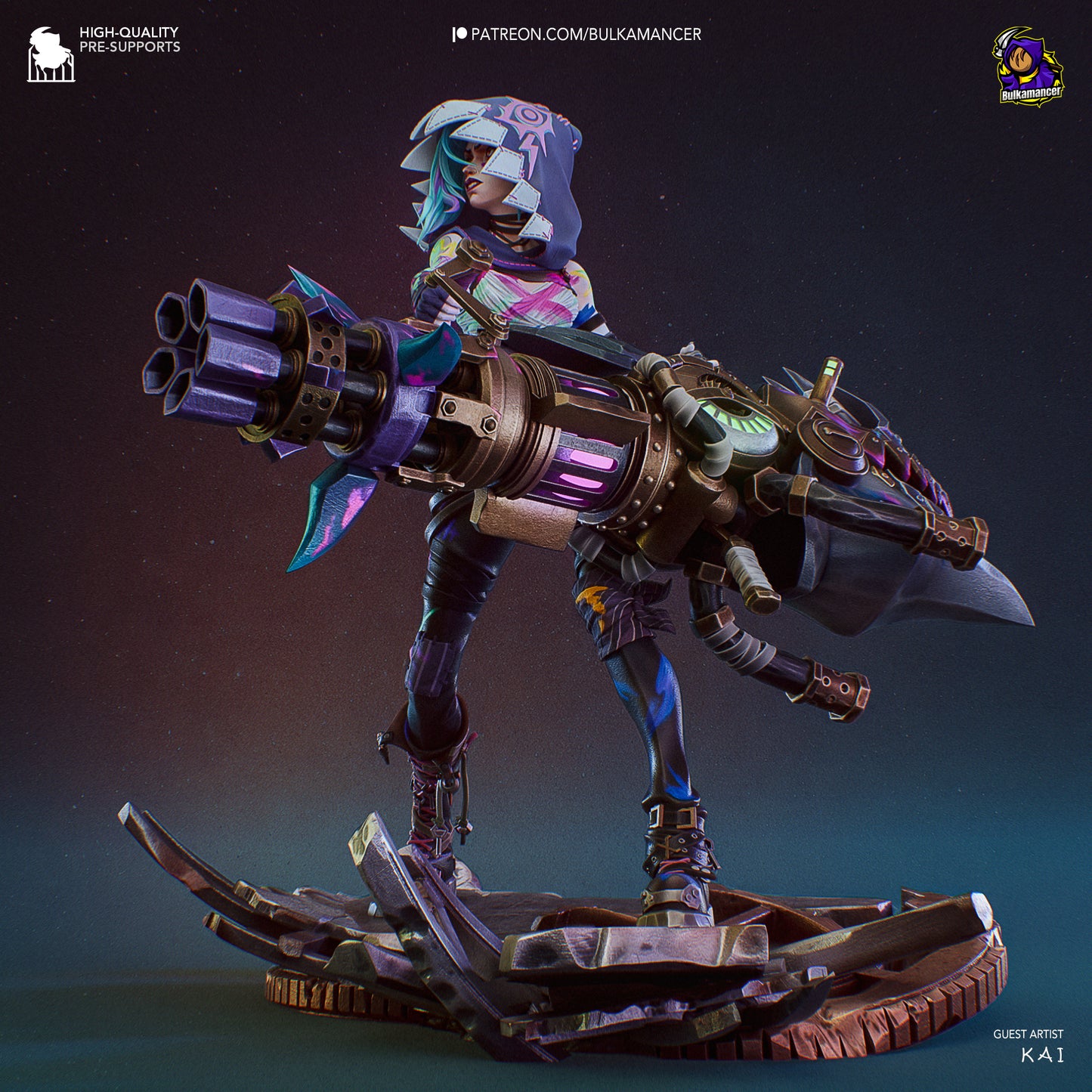 Bulkamancer Sculps Fractured Jinx - Arcane League of Legends