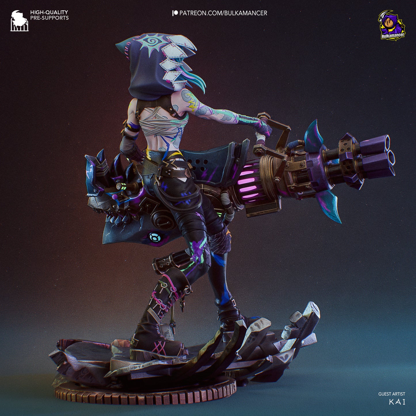 Bulkamancer Sculps Fractured Jinx - Arcane League of Legends