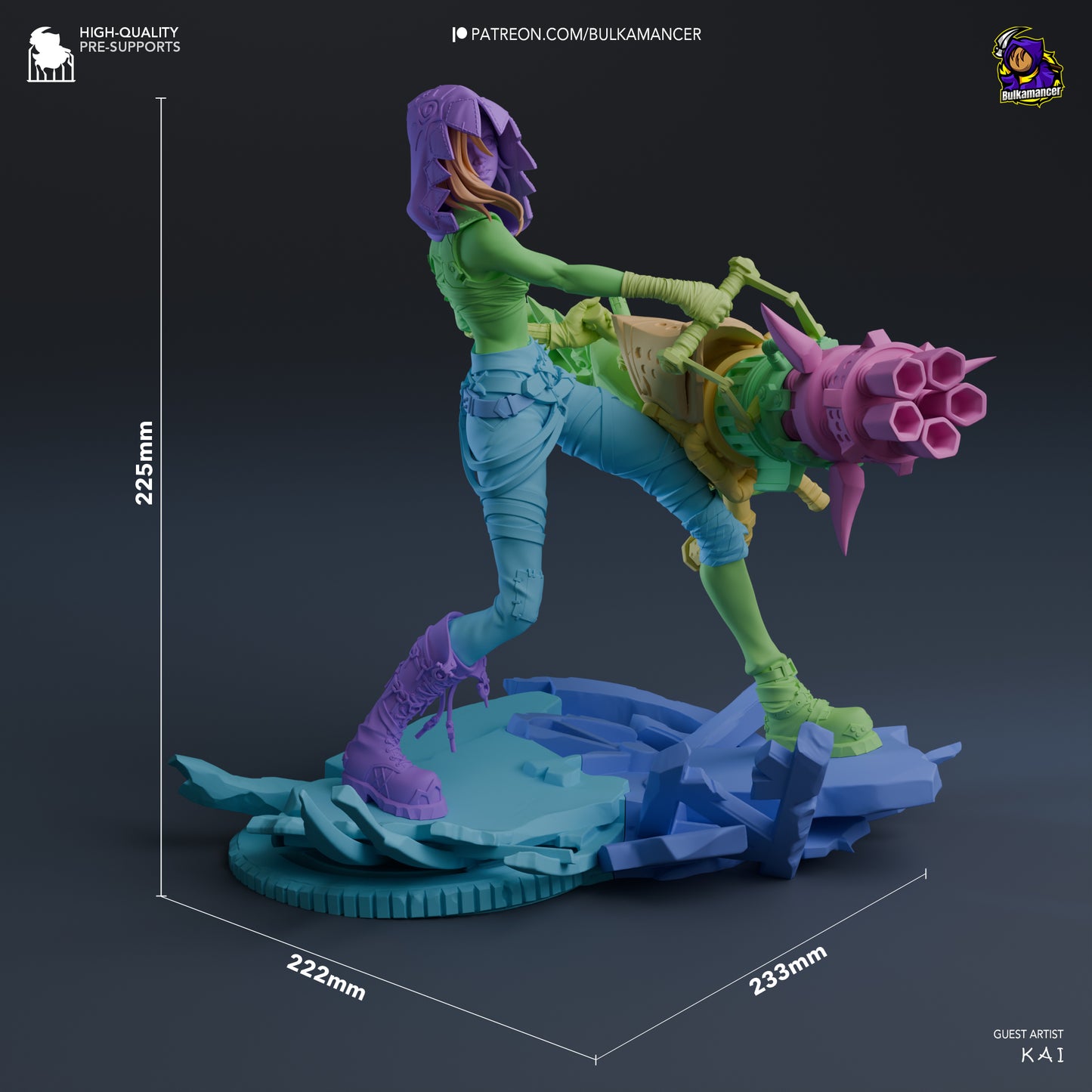 Bulkamancer Sculps Fractured Jinx - Arcane League of Legends