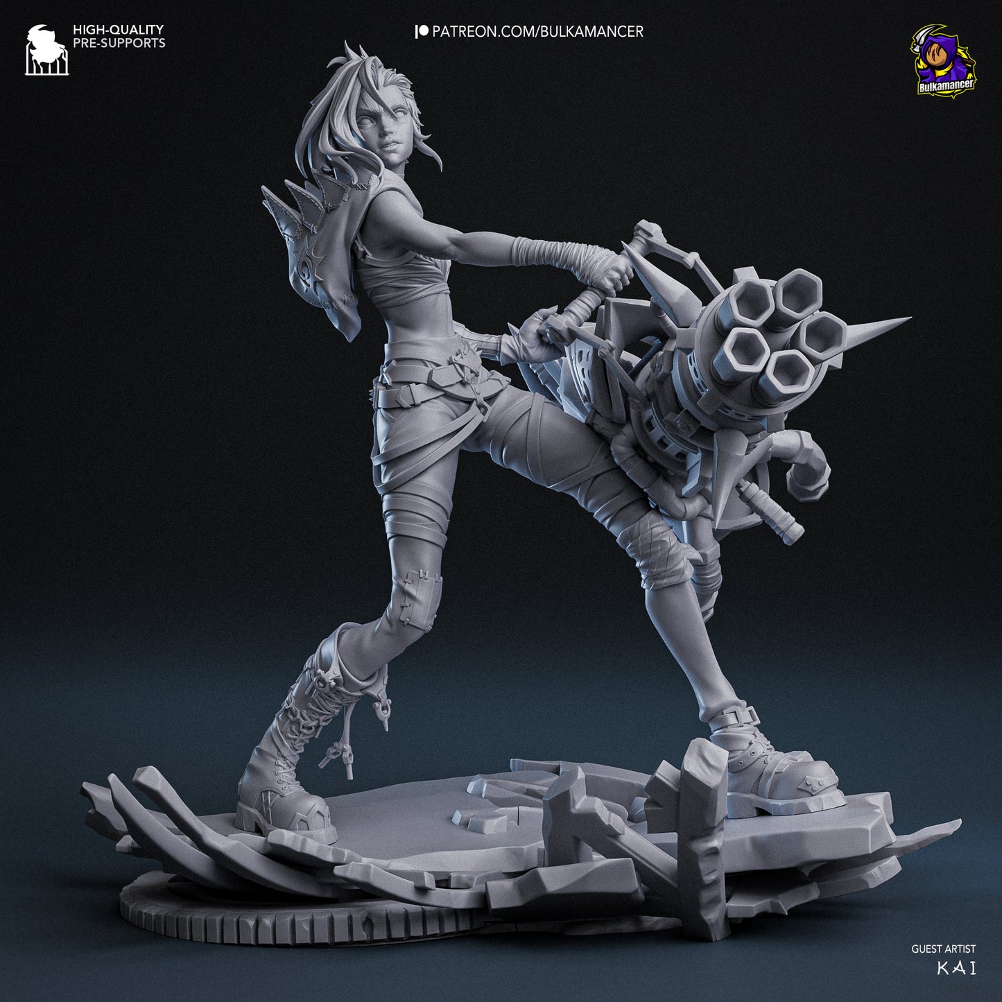 Bulkamancer Sculps Fractured Jinx - Arcane League of Legends