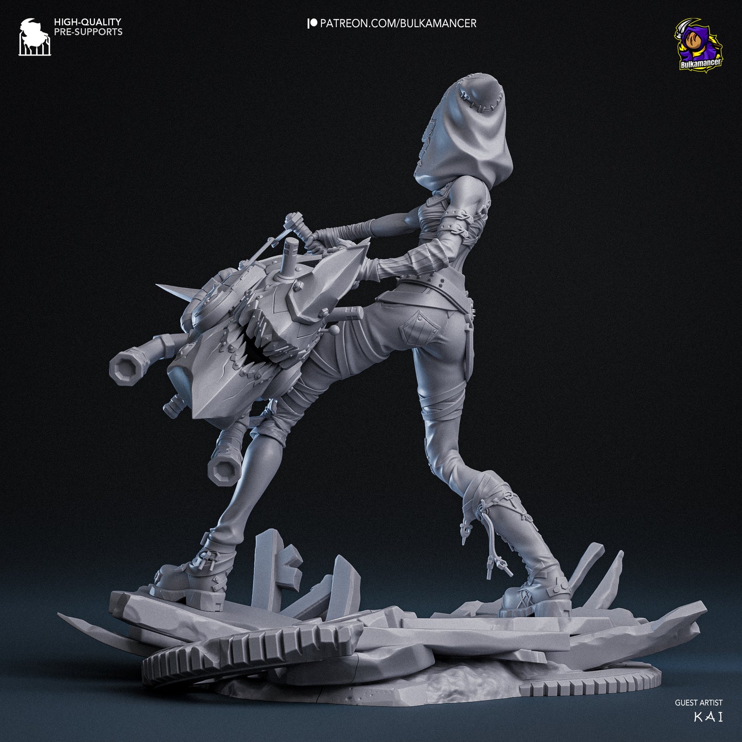 Bulkamancer Sculps Fractured Jinx - Arcane League of Legends