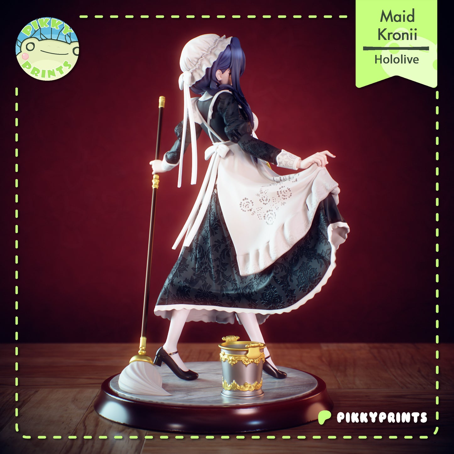 Pikky Prints Maid Kronii - Hololive