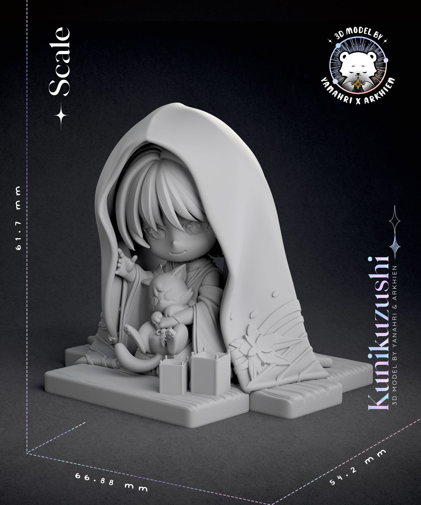 Kumakami Figures Chibi Kunikuzushi- Genshin Impact
