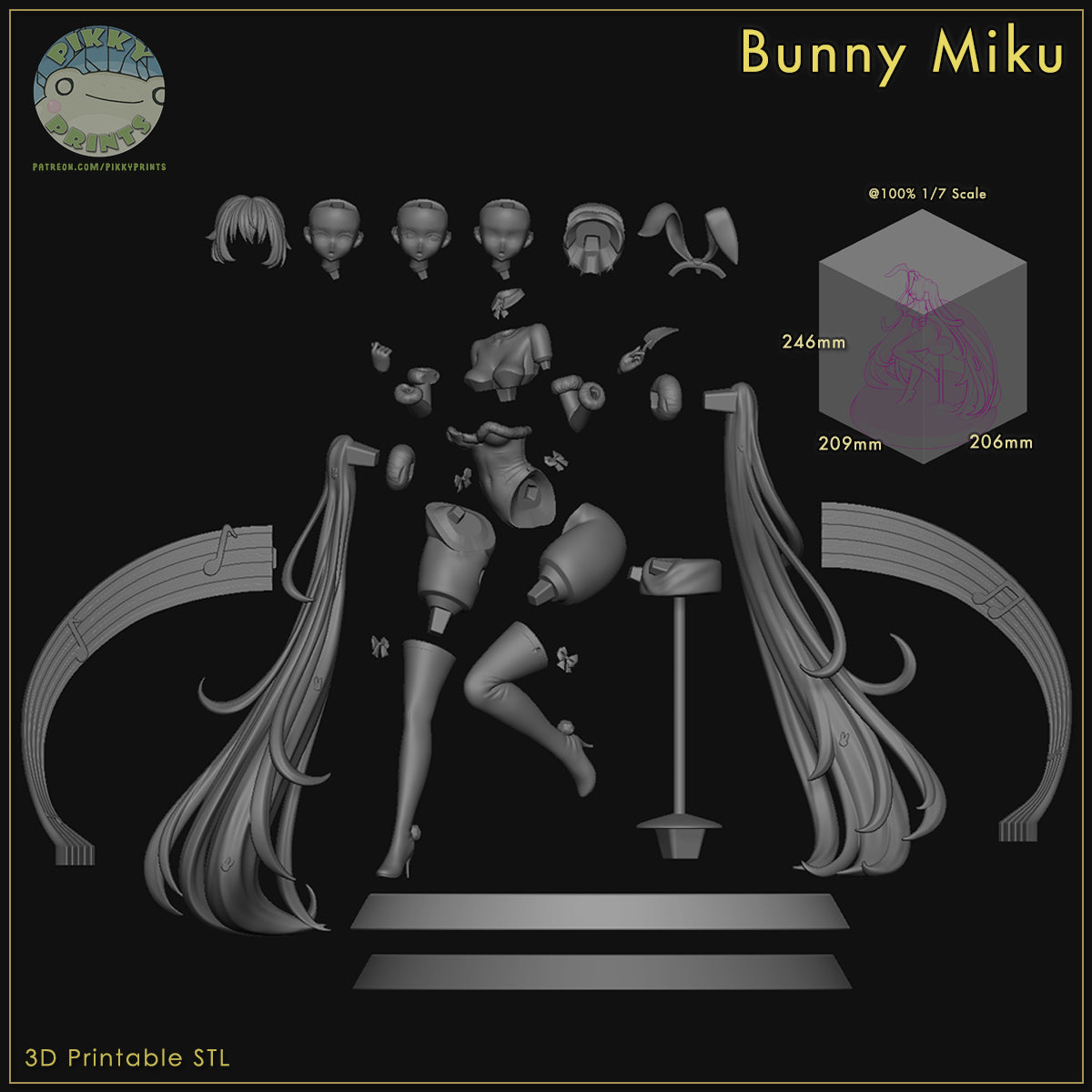 Pikky Prints Bunny Miku
