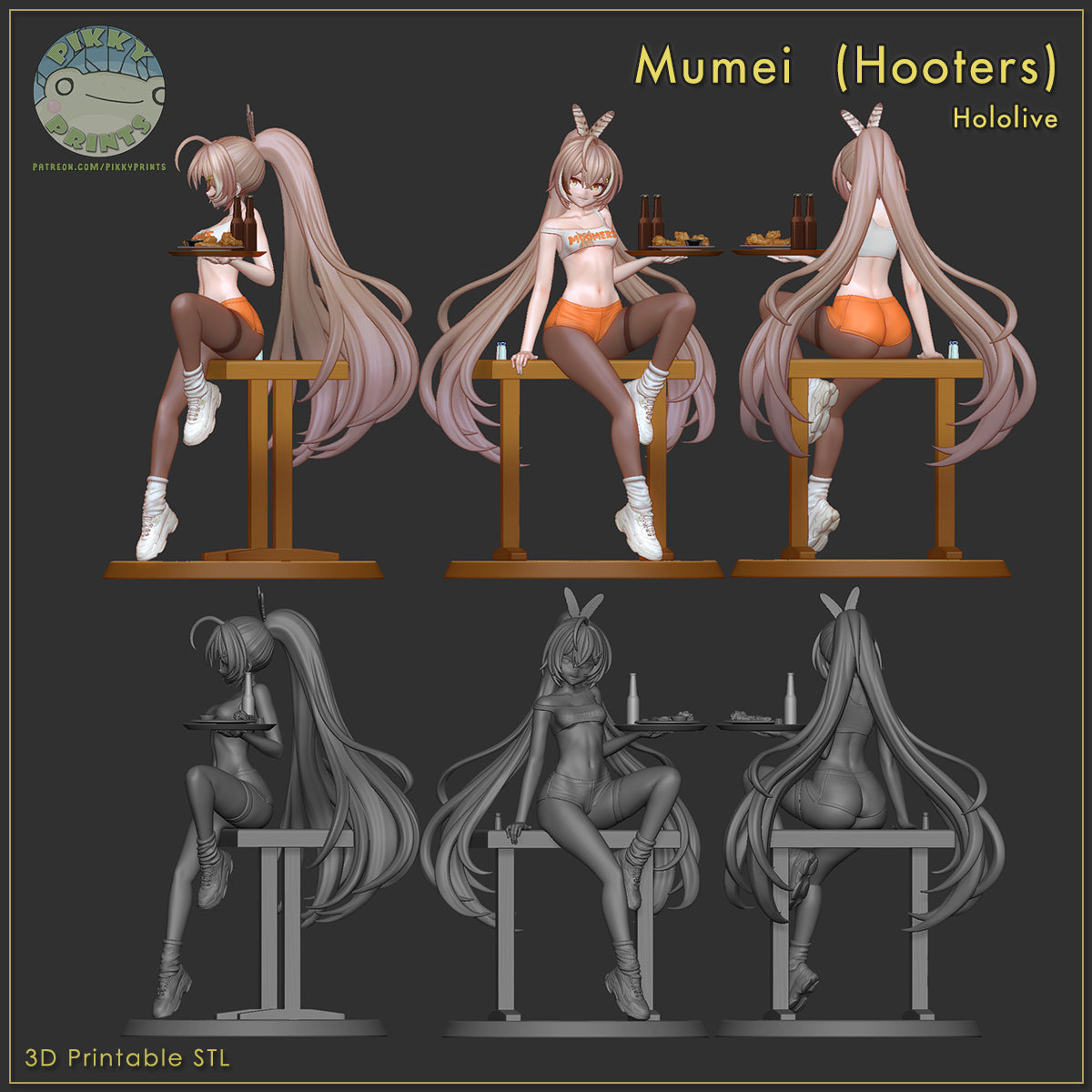 Pikky Prints Hooters Mumei - Hololive