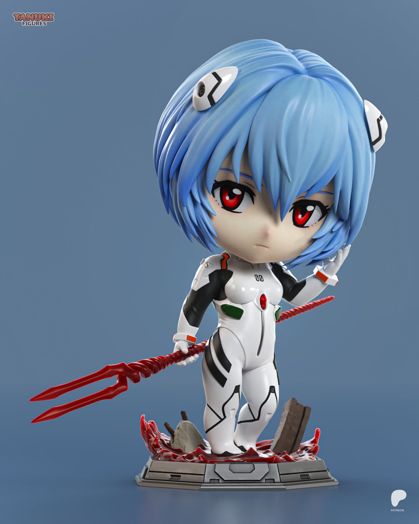 Tanuki Figures Chibi Rei - Evangelion