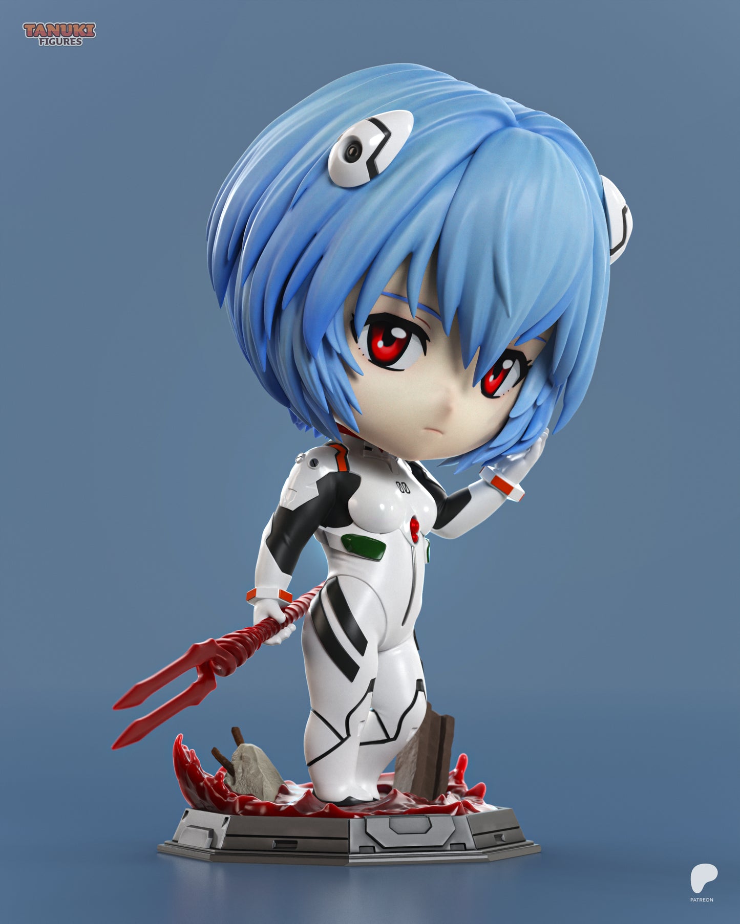 Tanuki Figures Chibi Rei - Evangelion