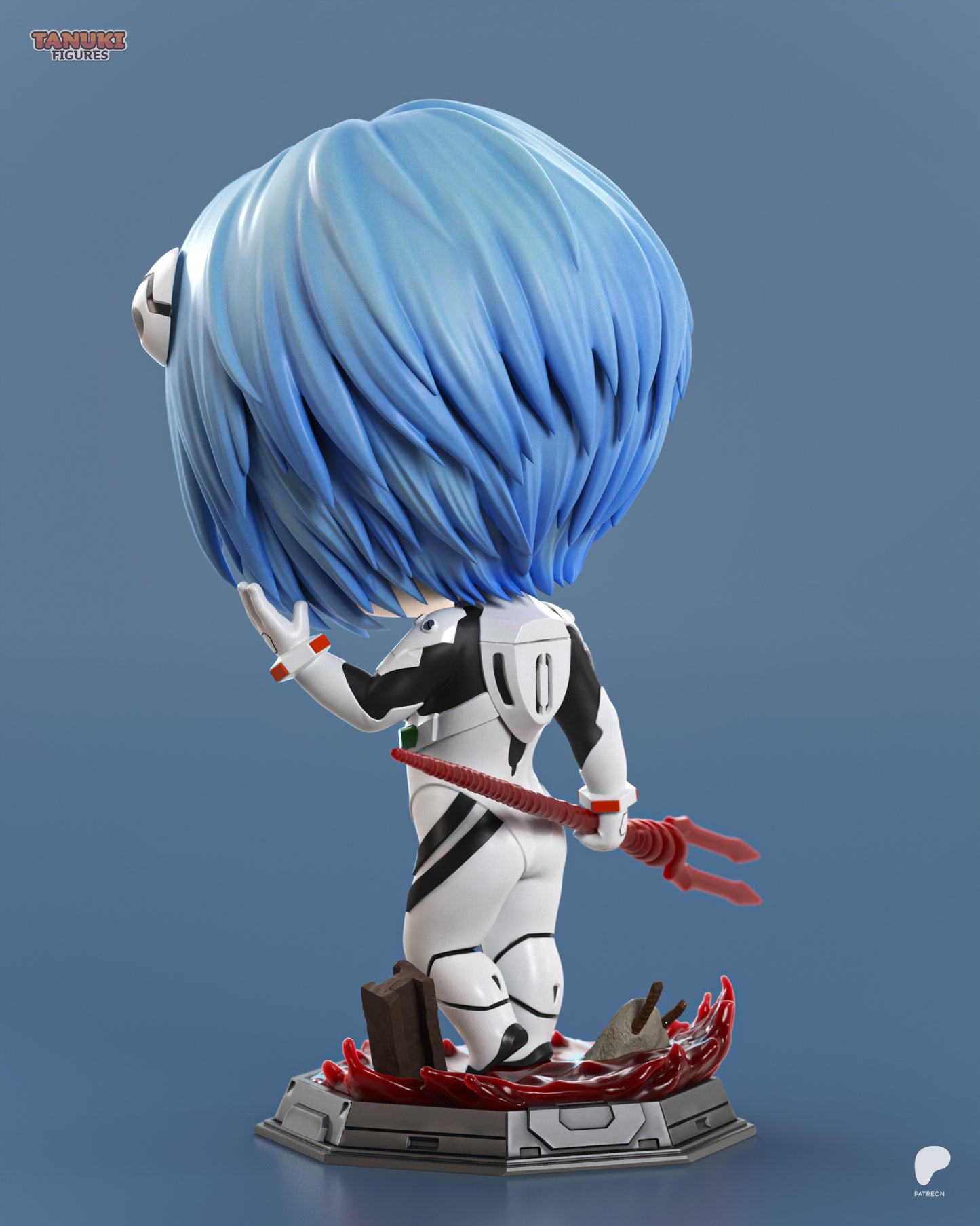 Tanuki Figures Chibi Rei - Evangelion