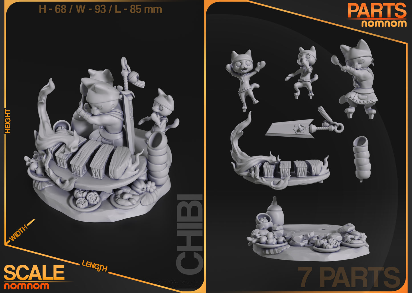 Nomnom Figures Chibi Meowscular Chef - Monster Hunter