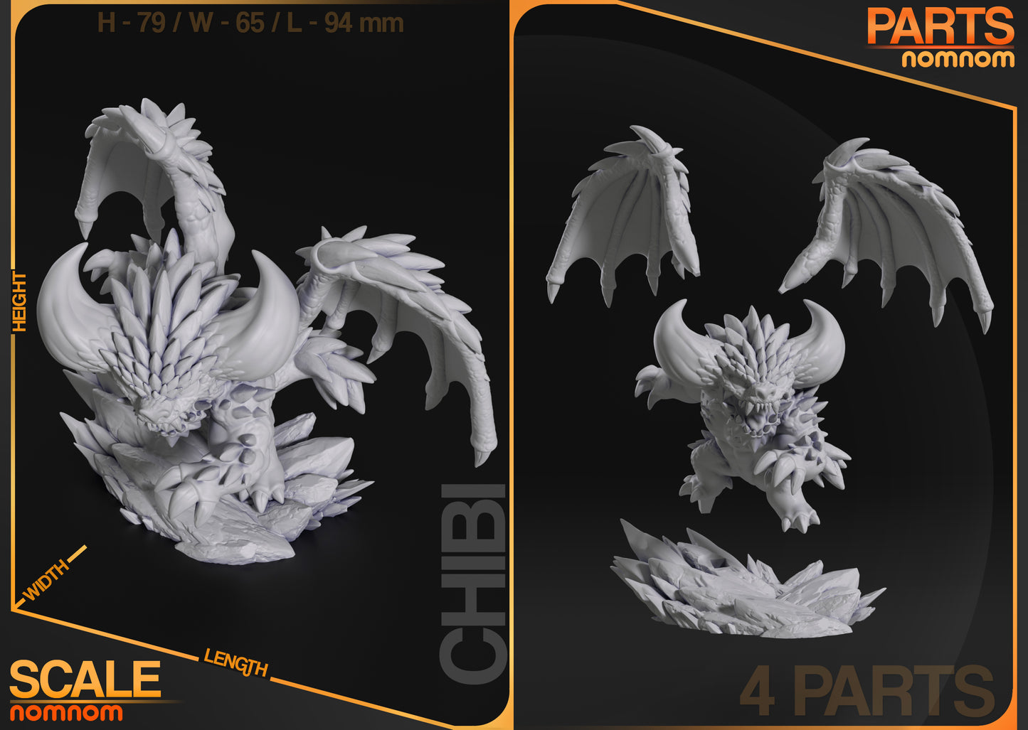 Nomnom Figures Chibi Nergigante - Monster Hunter World