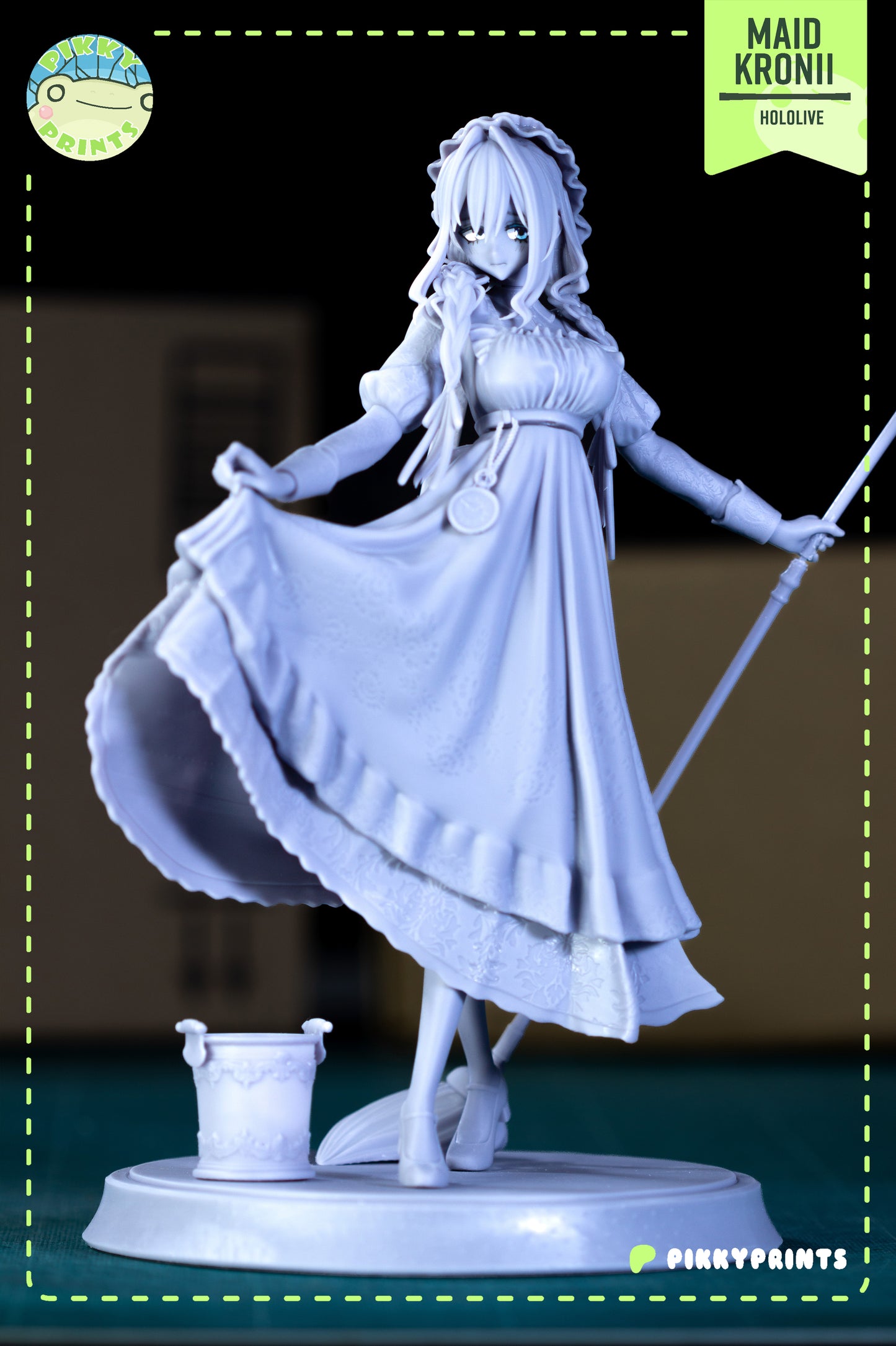 Pikky Prints Maid Kronii - Hololive