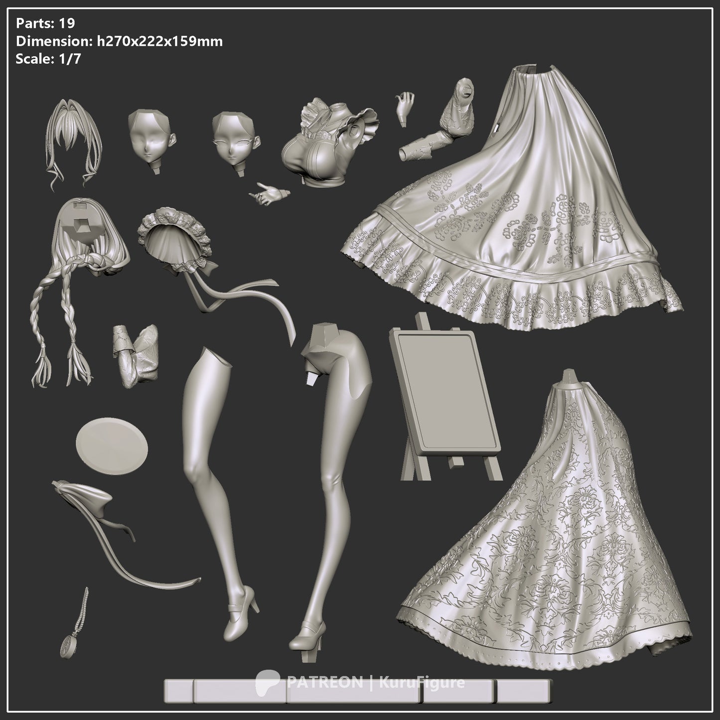 Kuru Figures Maid Kronii