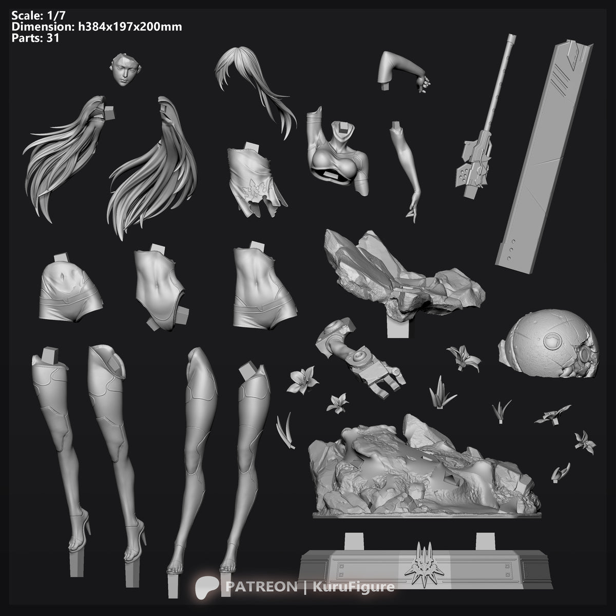 Kuru Figures A2 - NieR: Automata