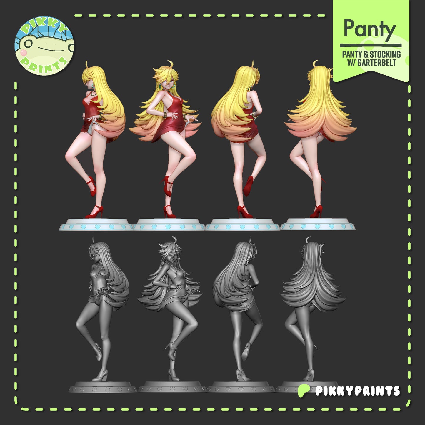 Pikky Prints Panty Anarchy - Panty and Stocking with Gunterbelt