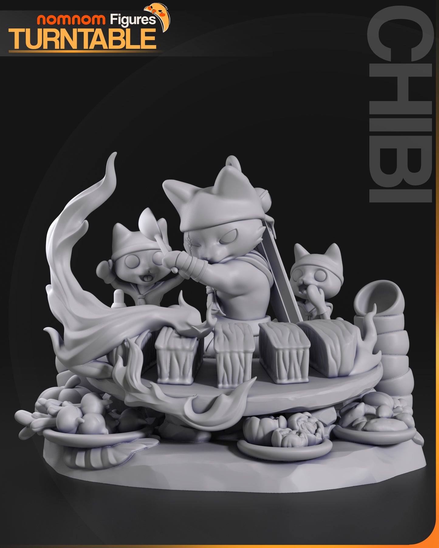 Nomnom Figures Chibi Meowscular Chef - Monster Hunter