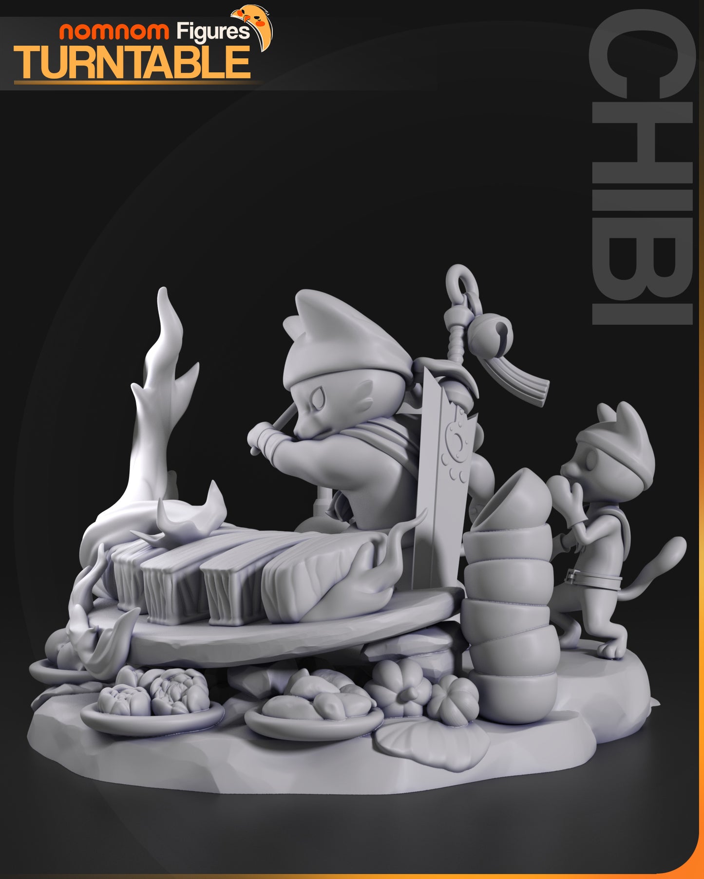 Nomnom Figures Chibi Meowscular Chef - Monster Hunter