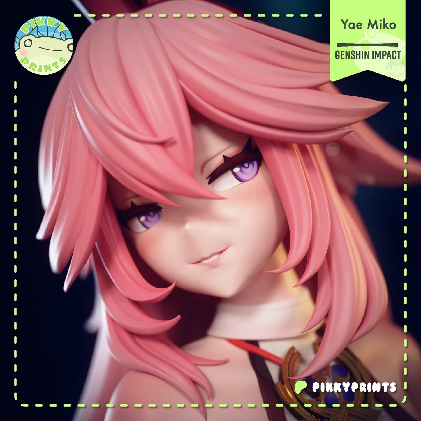 Pikky Prints Bunny Yae Miko - Genshin Impact