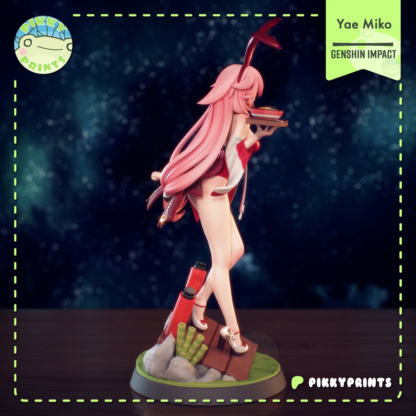 Pikky Prints Bunny Yae Miko - Genshin Impact