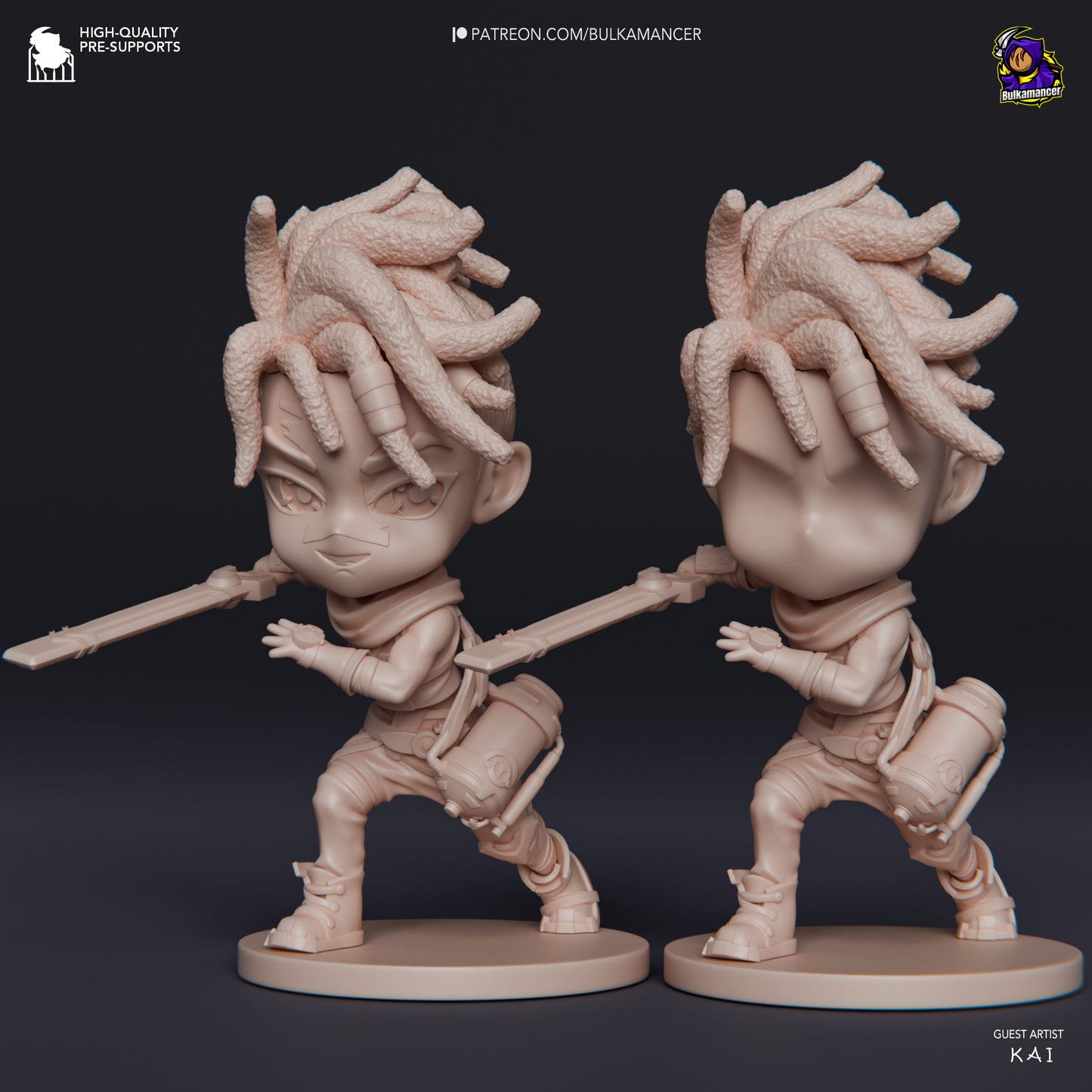 Bulkamancer Sculpts Arcane Chibi set - Arcane League of Legends