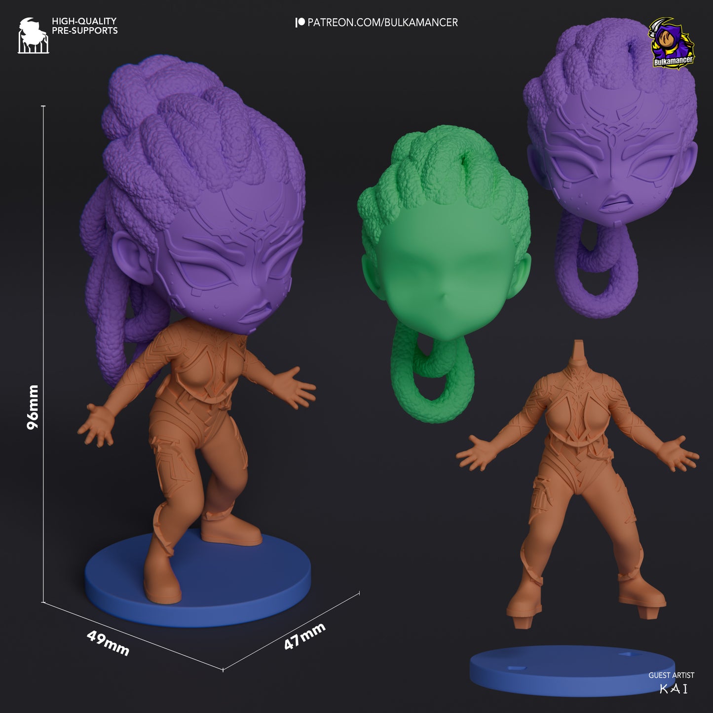 Bulkamancer Sculpts Arcane Chibi set - Arcane League of Legends