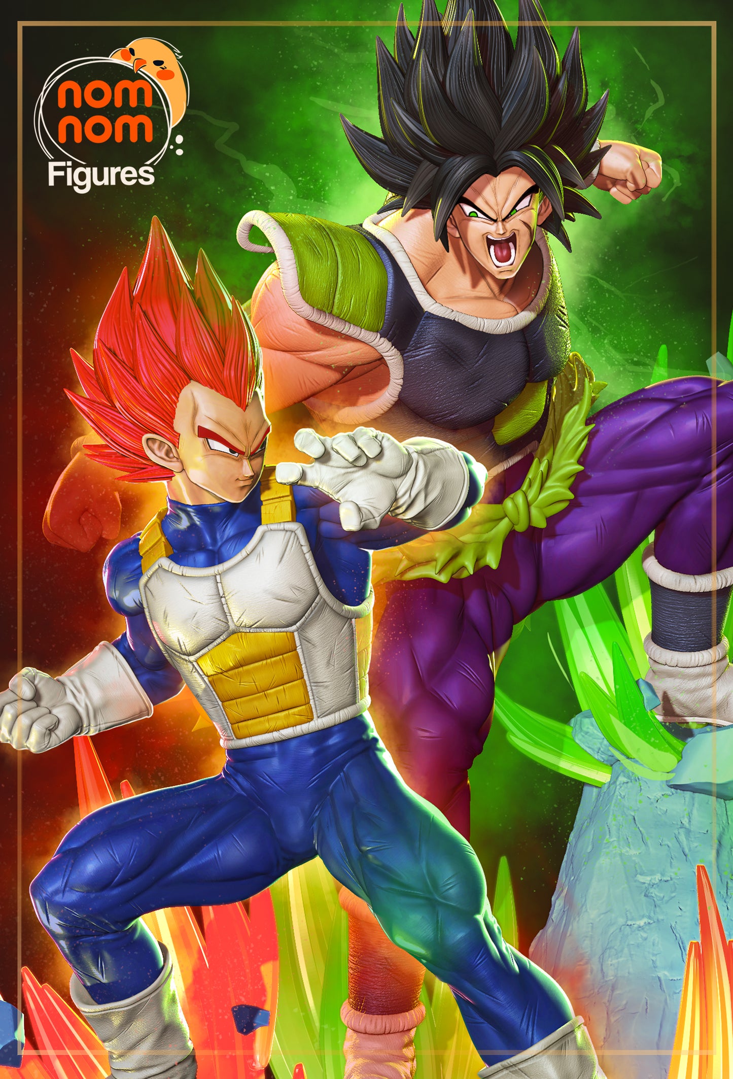 Nomnom Figures Vegeta vs Broly - Dragonball Z