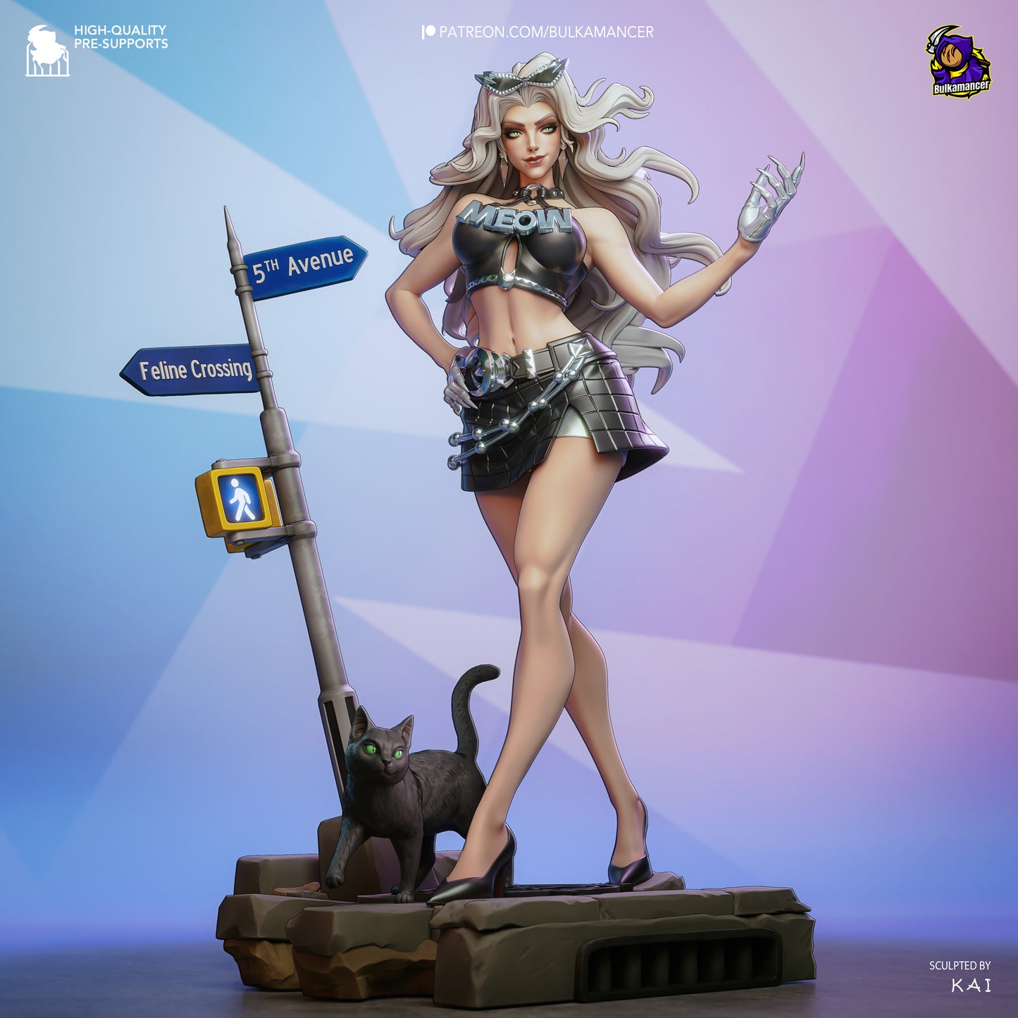 Bulkamancer Sculps Black Cat