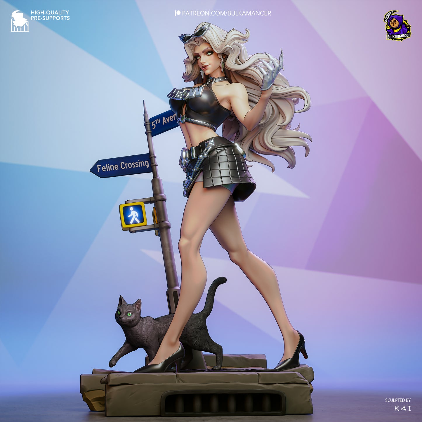 Bulkamancer Sculps Black Cat