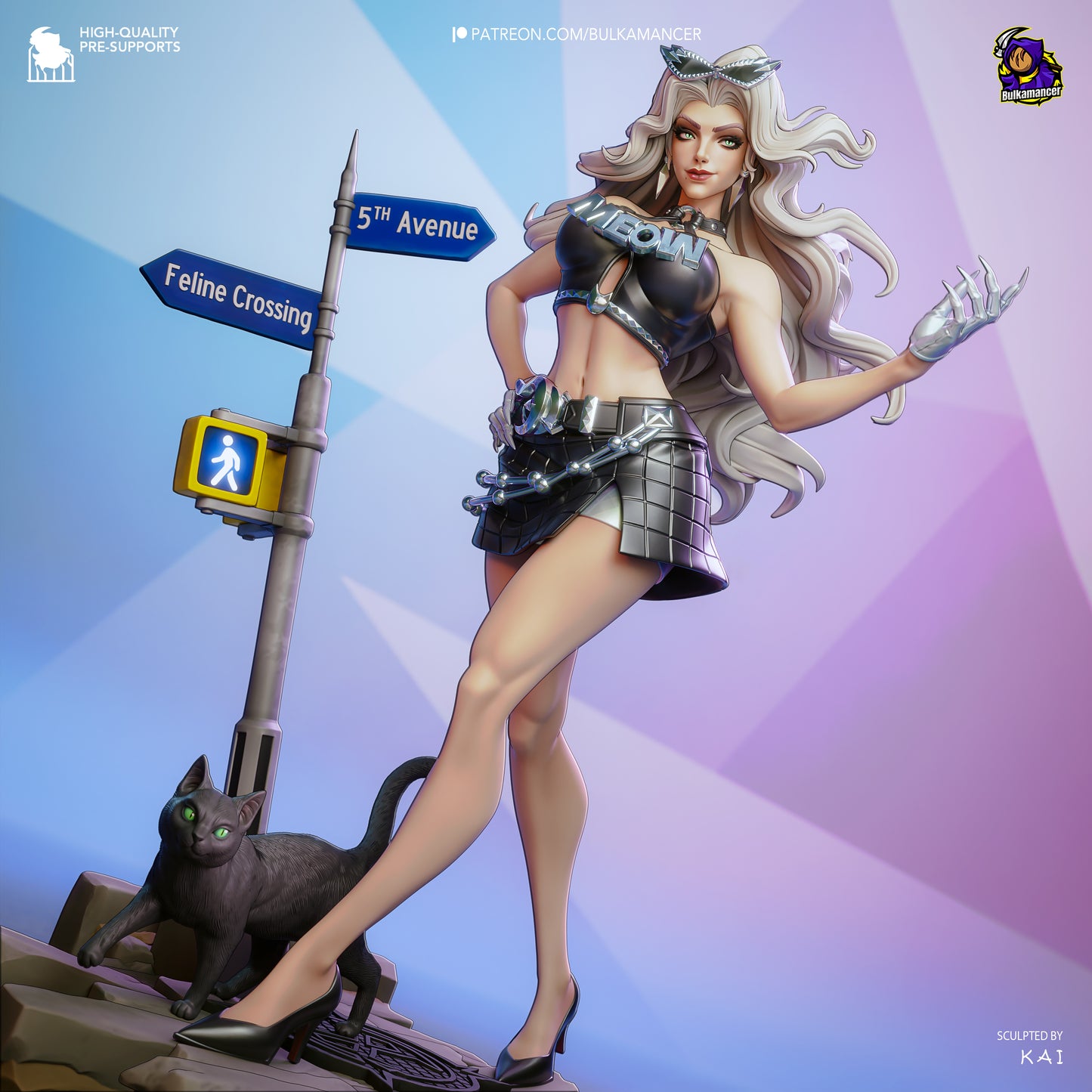 Bulkamancer Sculps Black Cat