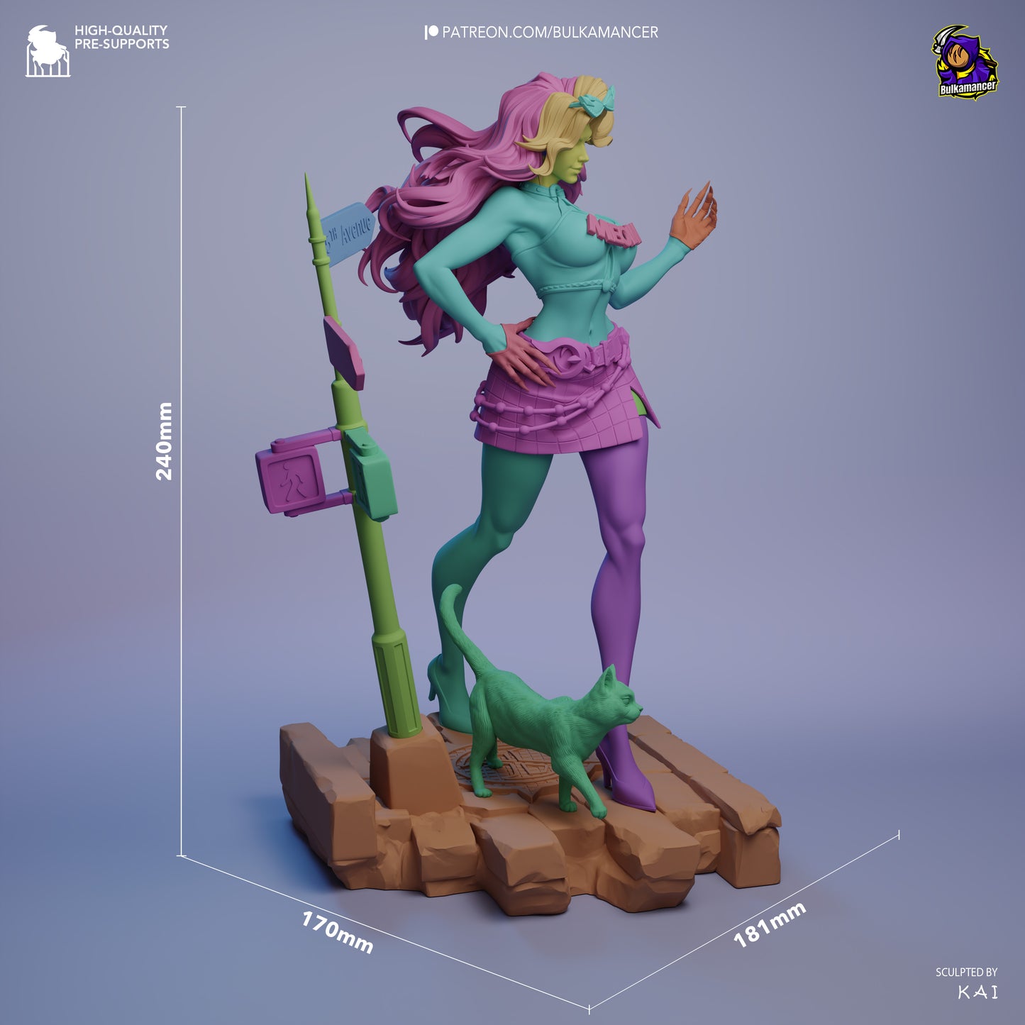 Bulkamancer Sculps Black Cat