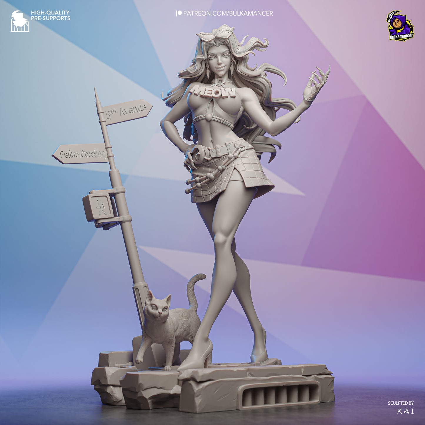 Bulkamancer Sculps Black Cat