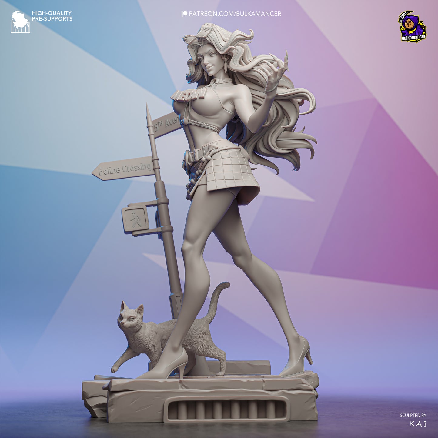 Bulkamancer Sculps Black Cat