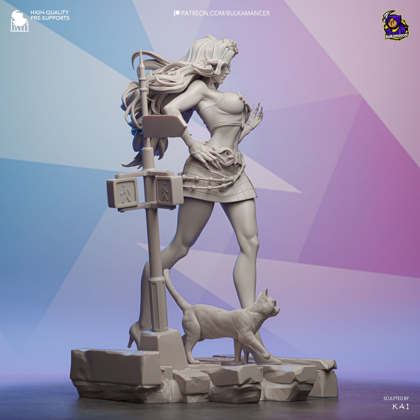 Bulkamancer Sculps Black Cat