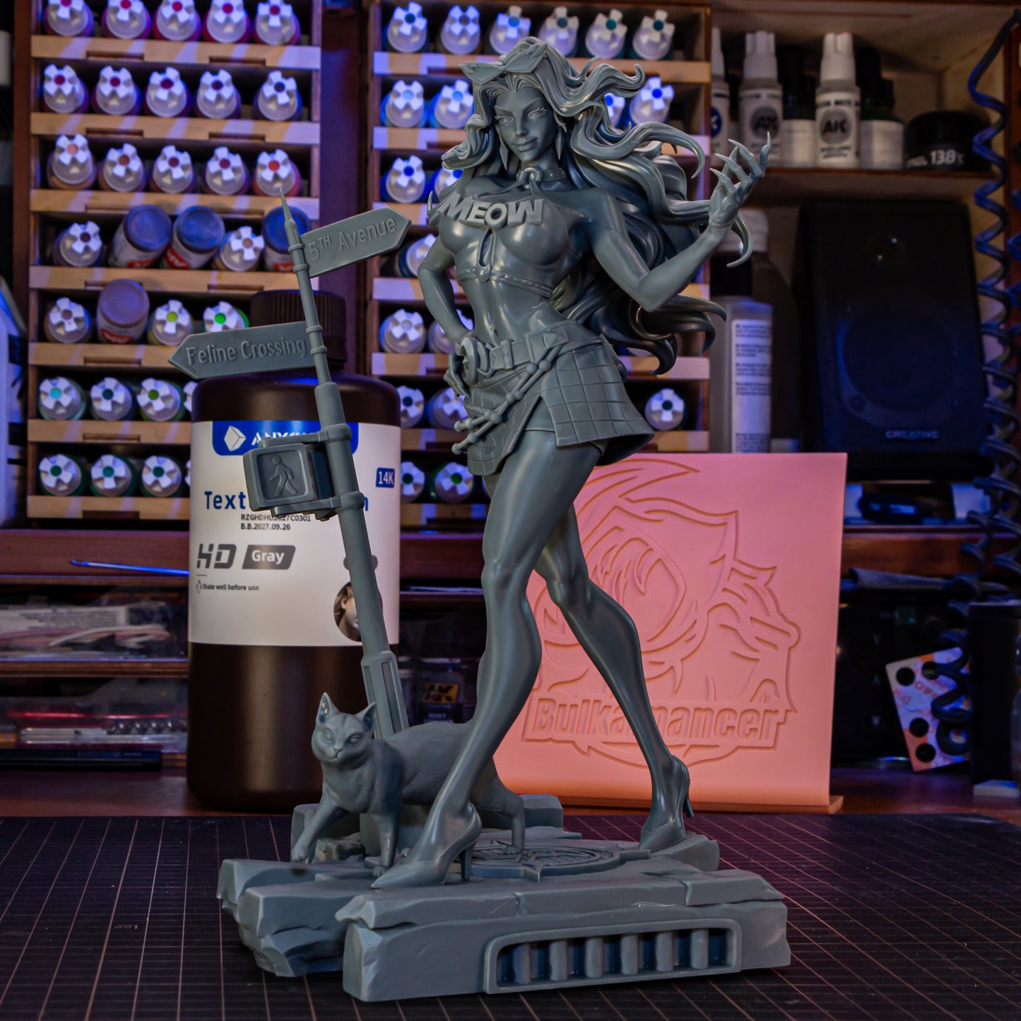 Bulkamancer Sculps Black Cat