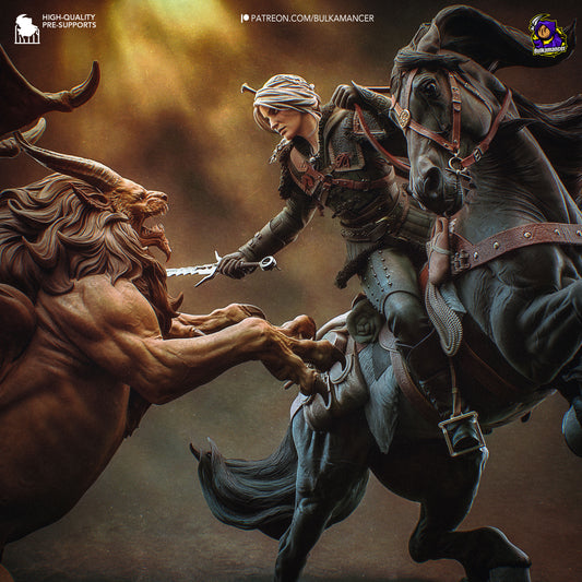 Bulkamancer Sculps Ciri vs Manticore - The Witcher IV
