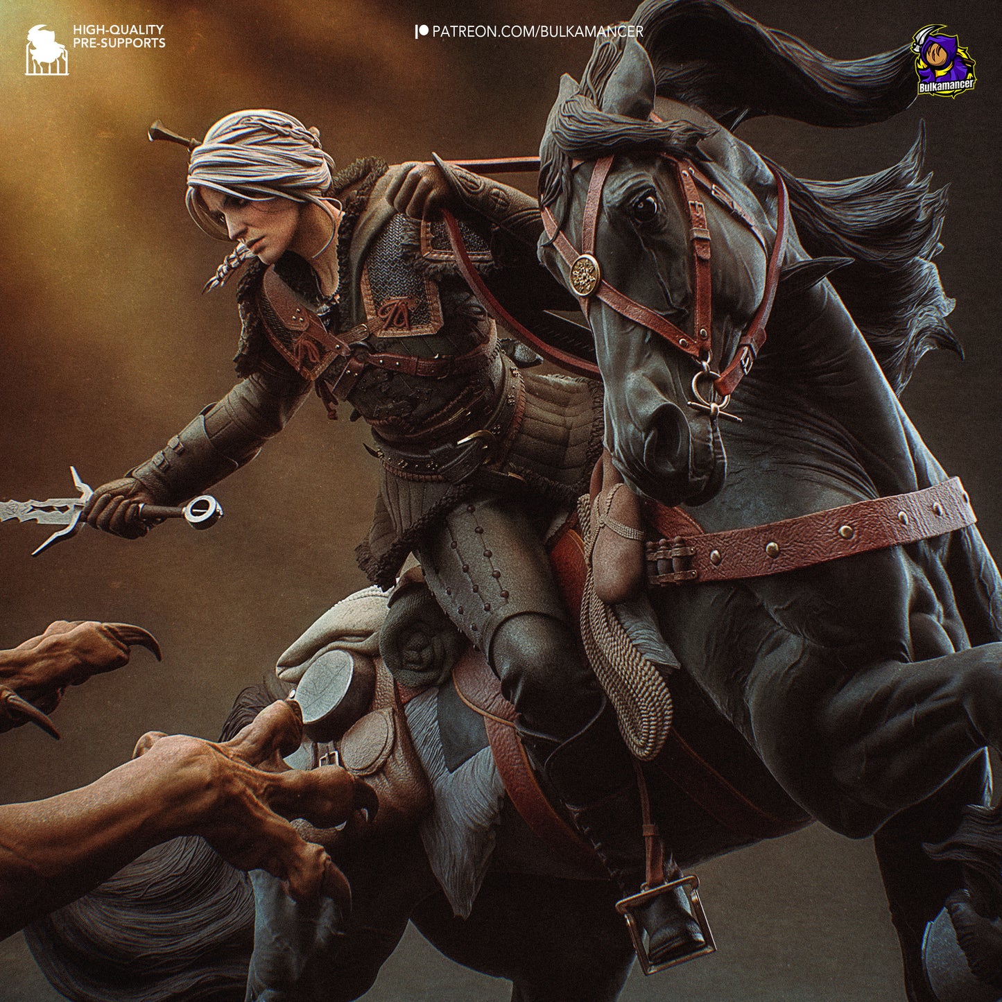 Bulkamancer Sculps Ciri vs Manticore - The Witcher IV