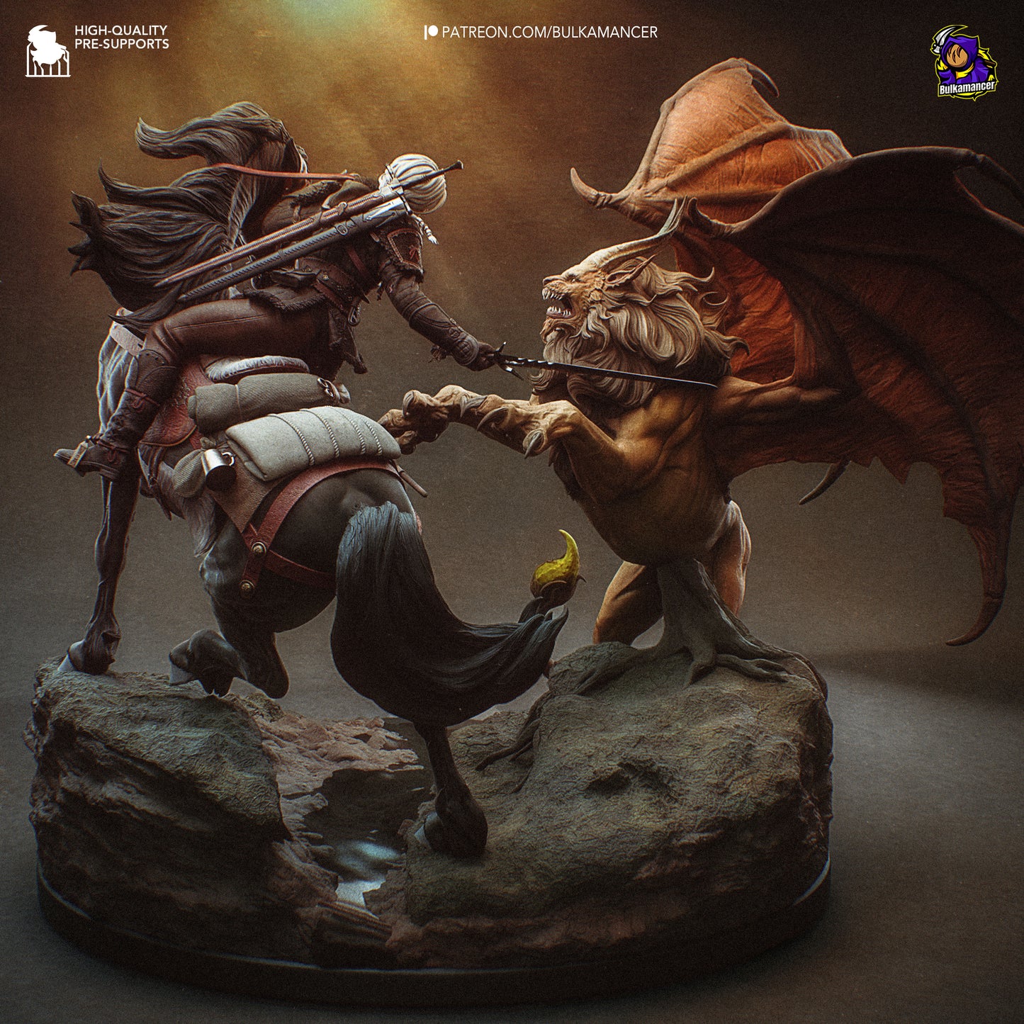 Bulkamancer Sculps Ciri vs Manticore - The Witcher IV